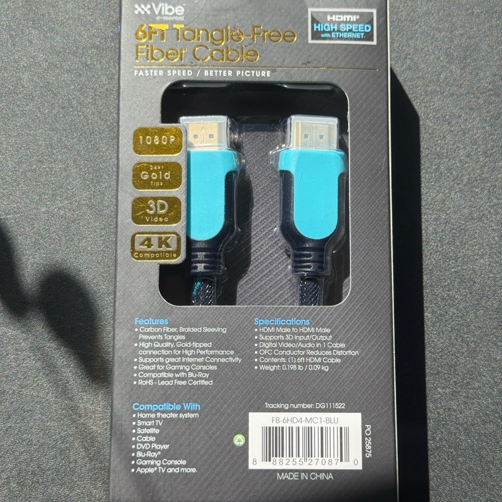 Vibe High-Speed Blue HDMI Cable - Picture 4 of 6